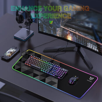  Onikuma MP005 Pink RGB mouse pad (RGB pelės kilimėlis)