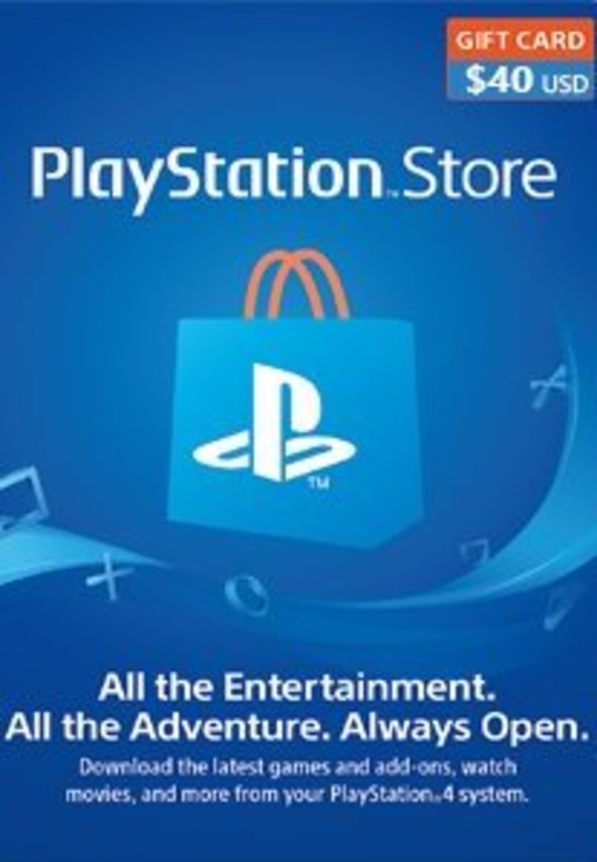 PSN Gift Card 40 USD KWD Buy cheapest PSN cards