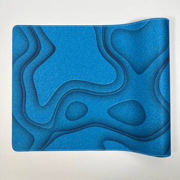 Extended Gaming Mousepad 90x40 cm - Abstract Blue Ripples