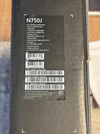 Asus N750J for sale