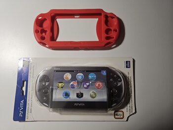 Funda PS Vita silicona rojo y protector de pantalla