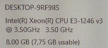 Pc Xeon 8x3.9Ghz ssd 480gb 8gb Nvidia 2gb for sale