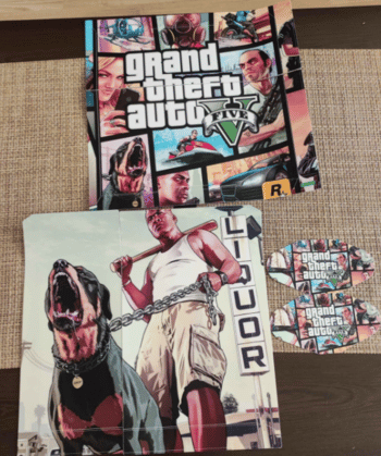 GTA V vinilinis stickeris PS4 konsolei ir pulteliui