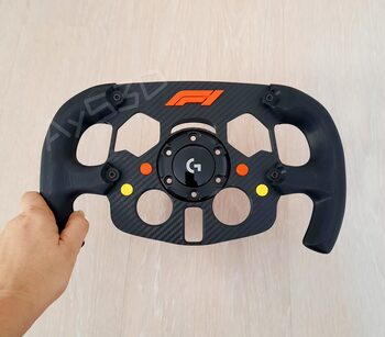 MOD F1 FORMULA 1 Logo F1 Color NARANJA para Volante Logitech G29 y G923 PS y pc