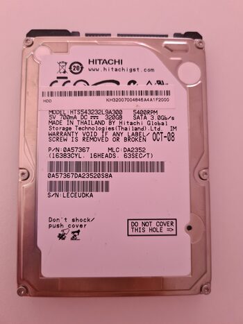Hitachi Travelstar Z5K320 320 GB HDD Storage