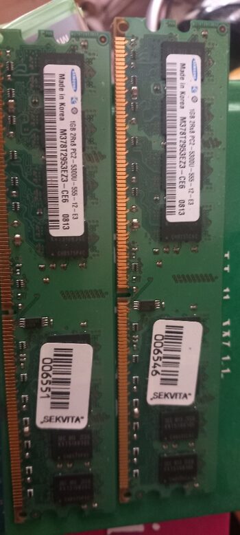 Samsung 2x1GB 1Rx8 PC2-5300U-555-12-ZZ DDR2