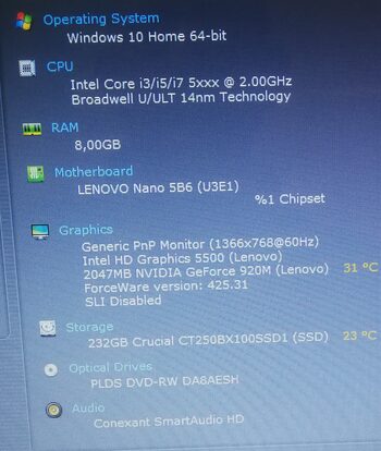 Portatil 4x2Ghz 8gb ssd 240gb Gt 2gb