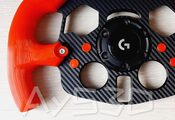 MOD F1 para Volante Logitech G29 y G923 de Ps PlayStation PC Agarres Color ROJO