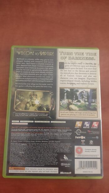 BioShock and The Elder Scrolls IV: Oblivion Xbox 360 for sale