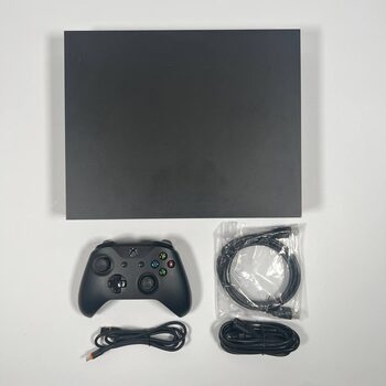 Xbox One X, Black, 1TB + Black Controller and Cables