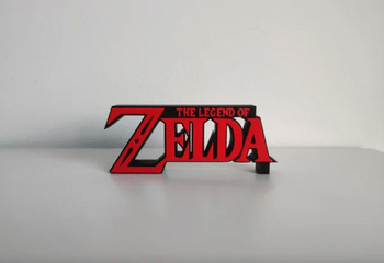 Logo Zelda realizado en impresión 3D