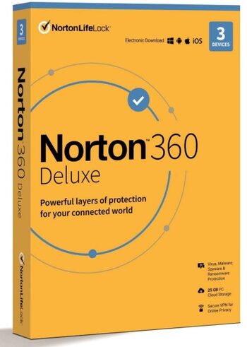 Norton 360 Deluxe 25GB - 3 Devices 1 Year - Norton Key UNITED STATES