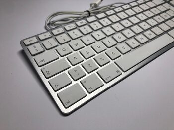 Get Apple A1243 Genuine Slim USB Wired Keyboard with Numeric Keypad and 2 USB ports