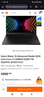 RAZER BLADE 15 ADVANCED MODEL ORDENADOR for sale