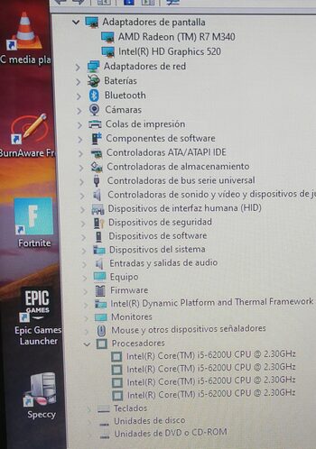 Portatil sobremesa 4x2.8Ghz 8gb ssd 240gb 2 graficas for sale