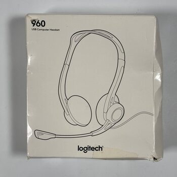 Logitech 960 Wired Headset, Stereo Headphones with Noise-Cancelling Microphone