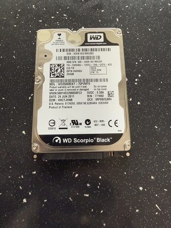 Western Digital Black 250 GB HDD Storage