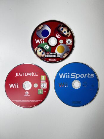 Nintendo Wii Žaidimų Konsolės Pilnas Juodas Super Rinkinys for sale