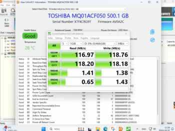 Toshiba 500 gb hdd 2.5 MQ01ACF050 ir Western Digital WD5000LPVX-08V0T Blue 500GB