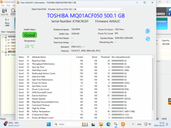 Toshiba 500 gb hdd 2.5 MQ01ACF050 ir Western Digital WD5000LPVX-08V0T Blue 500GB