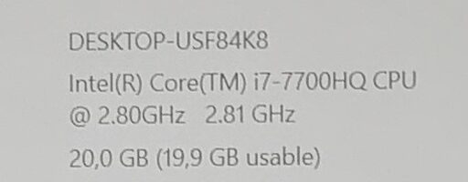 Portatil i7 8x3.8Ghz 8/24gb 1Tb GTX 1050