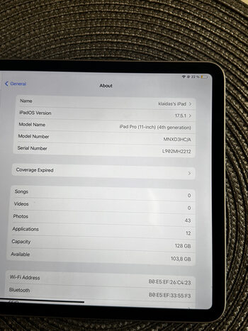 iPad Pro 12.9" M2 Wi-Fi 128GB