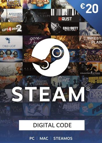 Steam Wallet Gift Card 20 EUR Steam Key BELGIUM