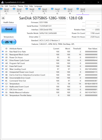 SANDISK X300 128GB 2.5" SATA SSD