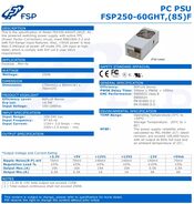 Get Power Supply FSP Fortron FSP250-60GHT 250W 85+ ATX PSU PFC 3x SATA 1x MOLEX