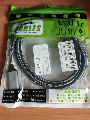 cable hdmi 2.0 2 metros 4k 60hz nierbo ps4,xbox one