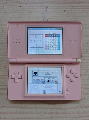 Consola Nintendo DS Lite Rosa + Funda + Cargador + Flashcard Con 93 Juegos for sale