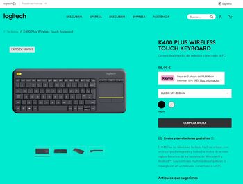 Lote 2 teclados Logitech K400 Plus K400+ Wireless Layout español Ñ