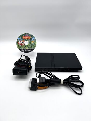 Sony PS2 PlayStation 2 Slim Slimline Žaidimų Konsolė + Diskas