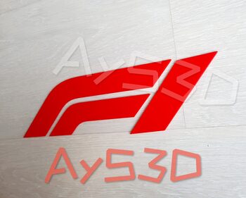 Buy Logo Emblema F1 Fórmula 1 Decoración de pared gamer Color a elegir 29cm