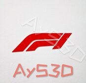 Logo Emblema F1 Fórmula 1 Decoración de pared gamer Color a elegir 29cm for sale