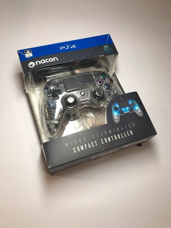 Nacon PS4ofcpadclBlue Genuine Wired lluminated Controller for Sony PlayStation 4
