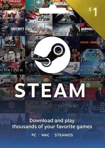 Steam Wallet Gift Card 1 USD Steam Key UNITED STATES