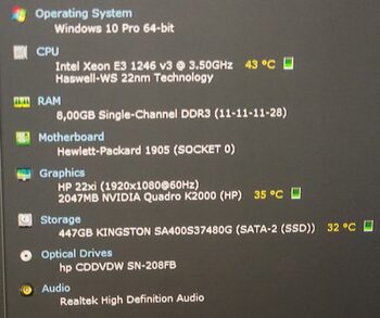Pc Xeon 8x3.9Ghz ssd 480gb 8gb Nvidia 2gb for sale