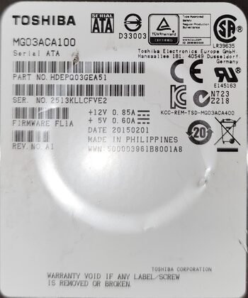 Toshiba 1 TB HDD Storage for sale