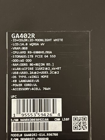 Redeem Asus ROG Zephyrus G14 GA402RJ