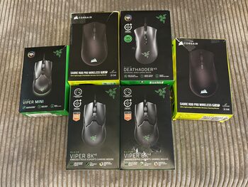 6x Razer/Corsair Gaming Mouse komplektas (lotas)