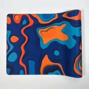 Extended Gaming Mousepad 90x40 cm - Abstract Blue and Orange Waves