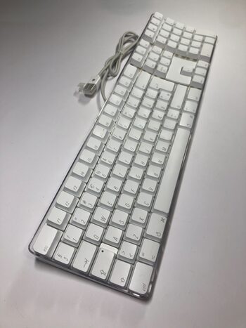 Genuine Apple A1048 White Wired Keyboard with Numeric Keypad and 2 USB ports