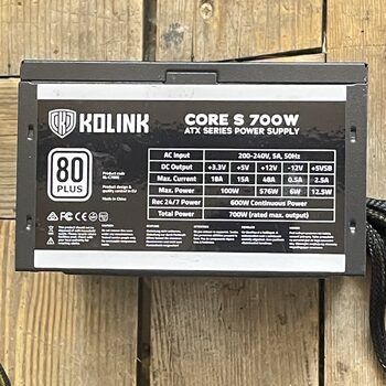 KOLINK CORES 700W 700W 4x8 gpu pcie 8 pin PSU Maitinimo blokas