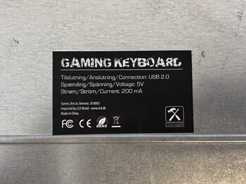 Redeem Gaming Membraninė USB Laidinė Klaviatūra