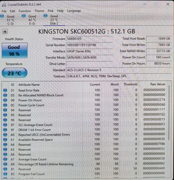 Redeem Kingston KC600 512 GB SSD Storage