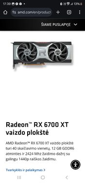 rx 6700 XT 12gb 3vnt komplektas