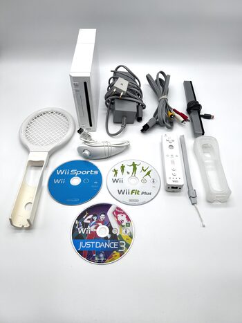 Nintendo Wii RVL-101 Žaidimų Konsolės Pilnas Baltas Rinkinys