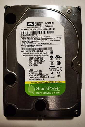 Western Digital AV-GP 2 TB HDD Storage