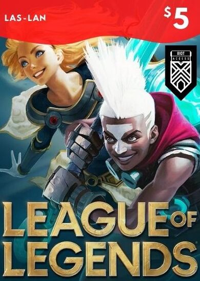 League of Legends Gift Card 5 USD - LAS/LAN Server Only